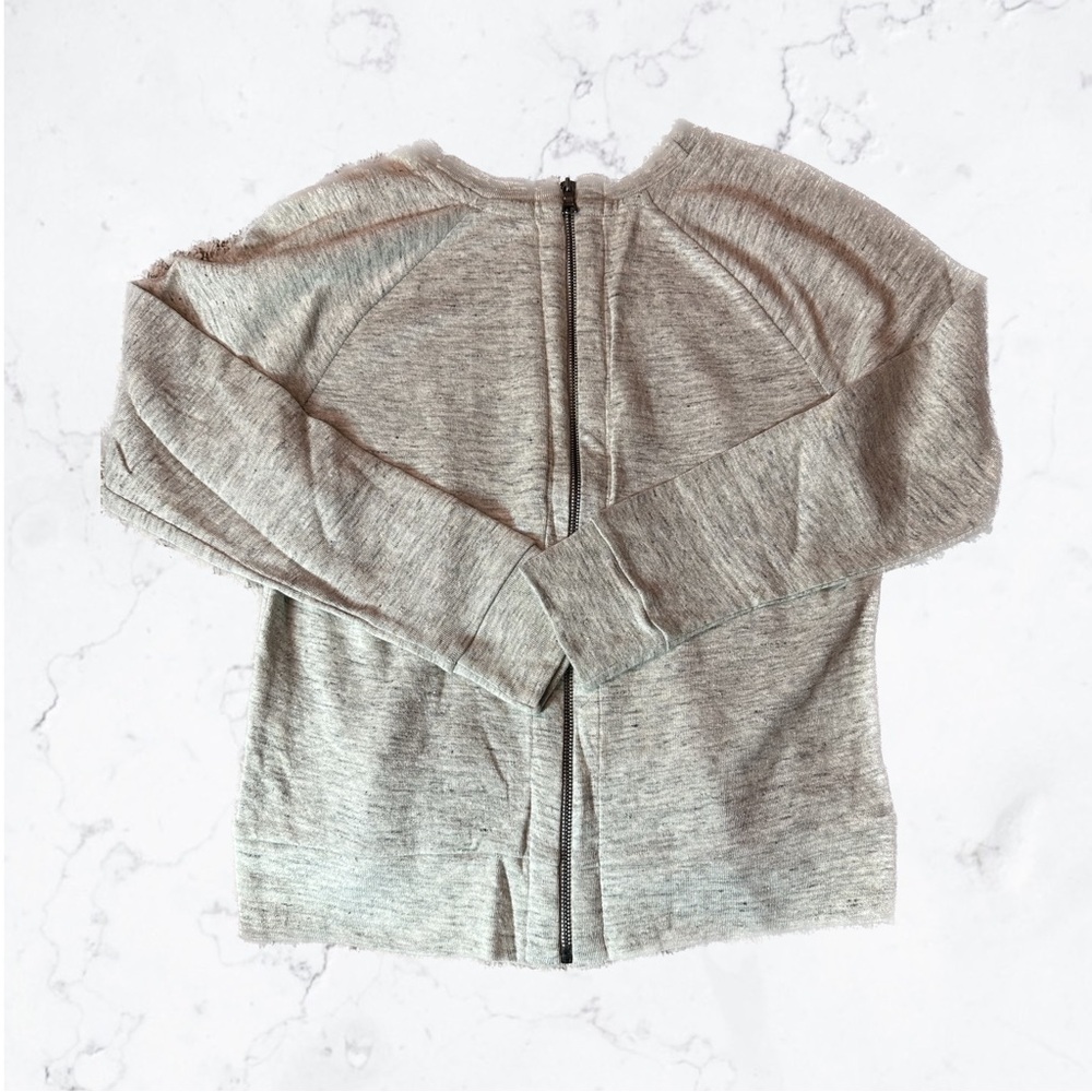 Heathered grey zip up cardigan size M Womens JBrand